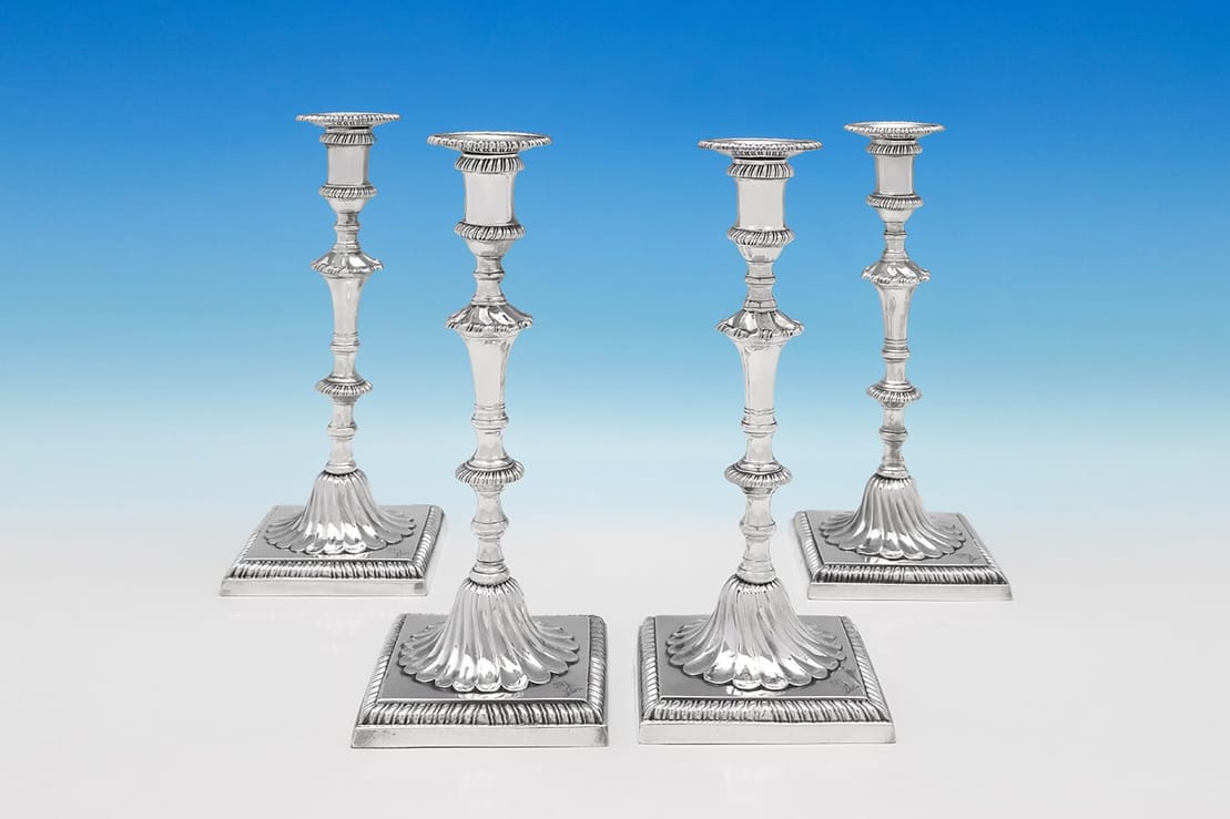 Antique Silver Candlesticks