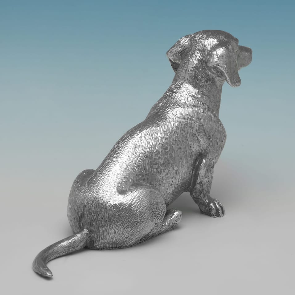 Sterling Silver Dachshund Model - I. Franks, hallmarked in 2016 London - Elizabeth II - Image 3