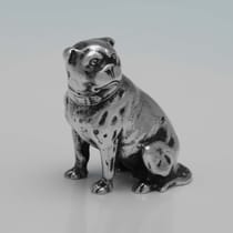 Antique Sterling Silver Dog & Cat Pepper Pots - Stuart Clifford, hallmarked in 1899 London - Victorian - Thumbnail 5