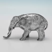 Antique 800 Standard Silver Elephant Model - P. Oberlander, made circa 1920 - George V - Thumbnail 1