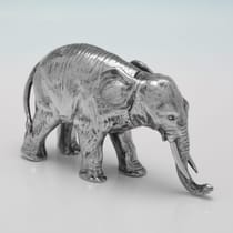 Antique 800 Standard Silver Elephant Model - P. Oberlander, made circa 1920 - George V - Thumbnail 2