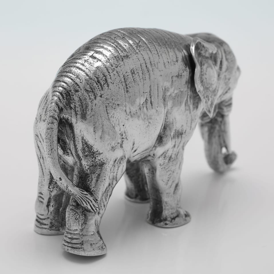 Antique 800 Standard Silver Elephant Model - P. Oberlander, made circa 1920 - George V - Image 3