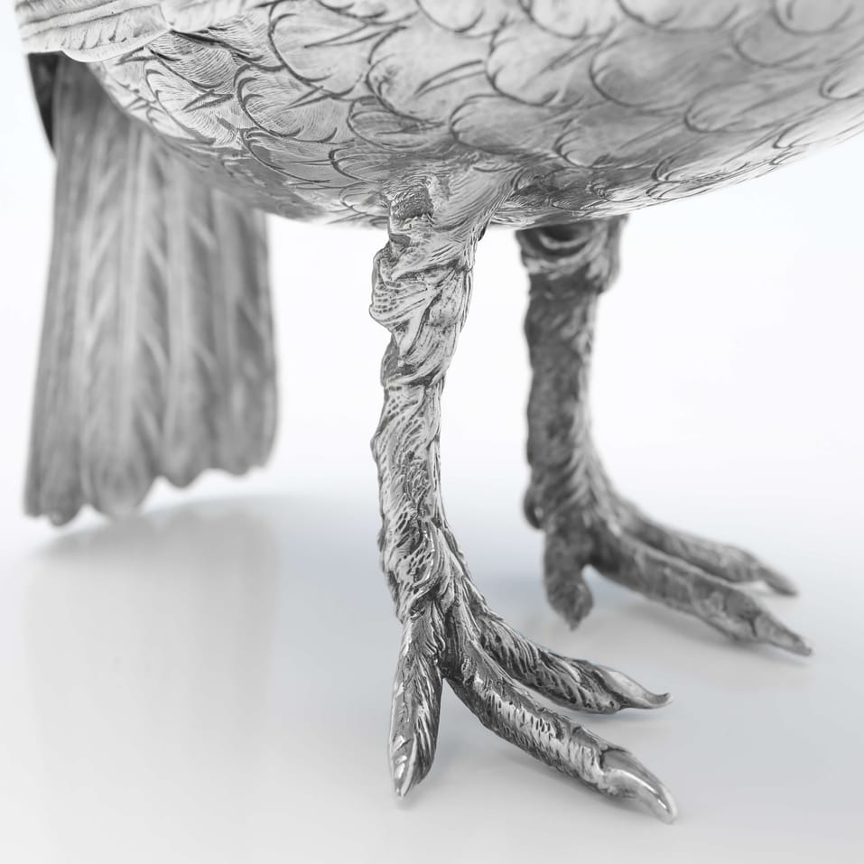 Antique Sterling Silver Partridge Model - Berthold Muller, hallmarked in 1901 Chester - Edwardian - Image 6