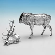 Antique Sterling Silver Stag Model - John George Piddington, hallmarked in 1902 London - Edwardian - Thumbnail 3