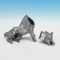 Antique Sterling Silver Boar Model - Berthold Muller, hallmarked in 1906 Chester - Edwardian - Thumbnail 5