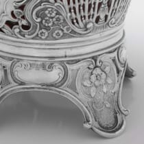 Antique 800 Standard Silver Flower Basket - made circa 1890 - Victorian - Thumbnail 6