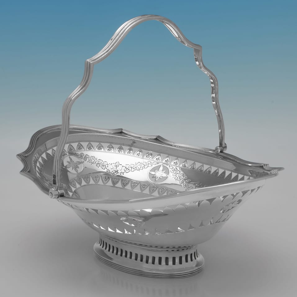 Antique Sterling Silver Basket - Charles Stuart Harris, hallmarked in 1900 London - Victorian