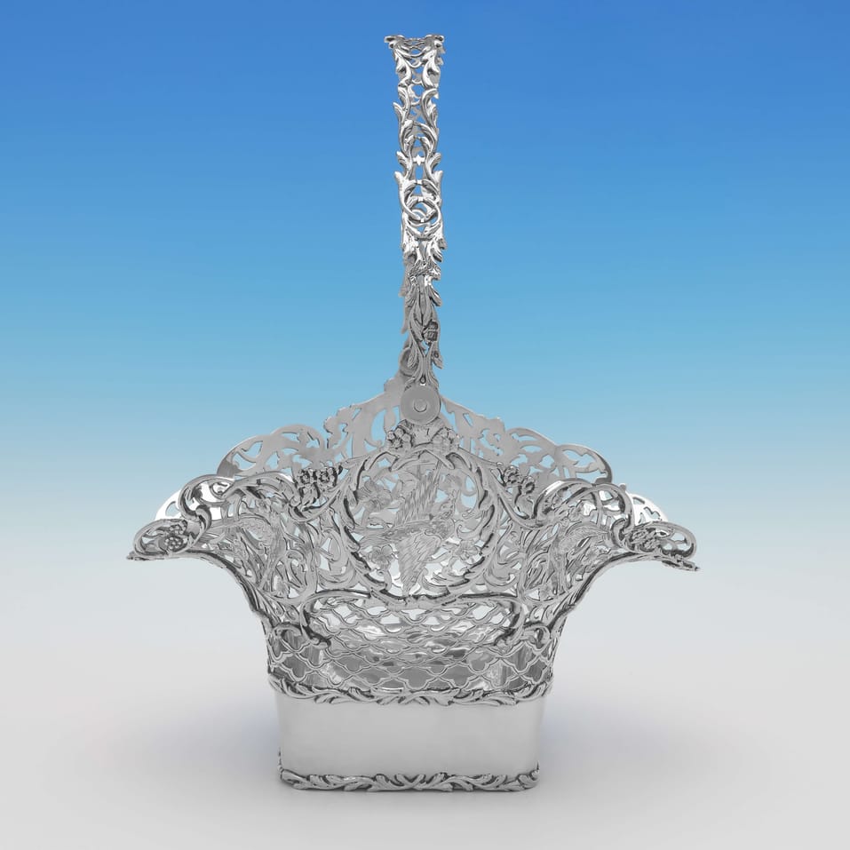 Antique Sterling Silver Basket - Elkington & Co., hallmarked in 1907 London - Edwardian - Image 2