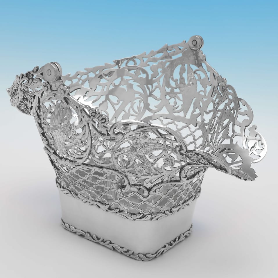 Antique Sterling Silver Basket - Elkington & Co., hallmarked in 1907 London - Edwardian - Image 3