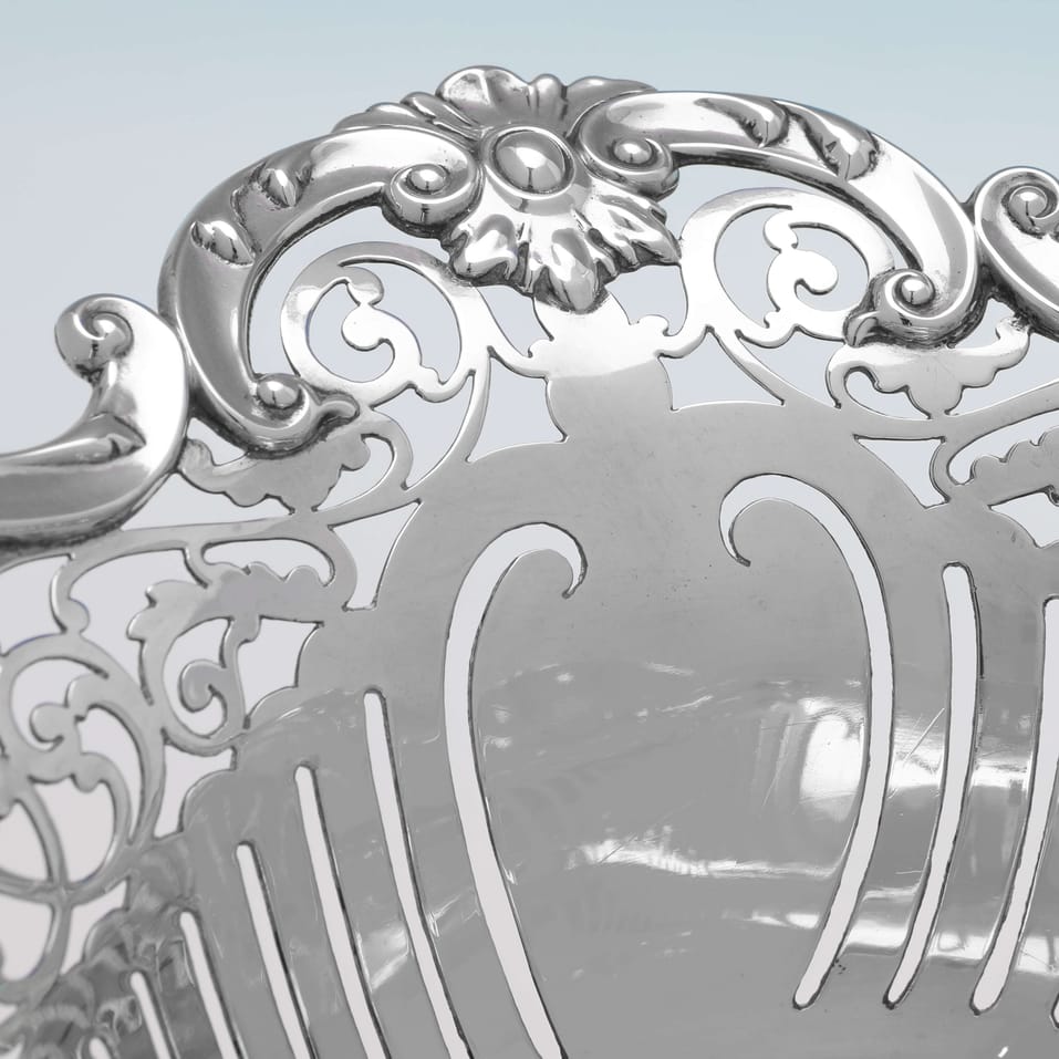 Antique Sterling Silver Basket - Elkington & Co., hallmarked in 1903 Birmingham - Edwardian - Image 5