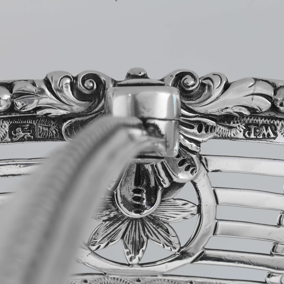 Antique Sterling Silver Basket - William Plummer, hallmarked in 1778 London - George III - Image 8