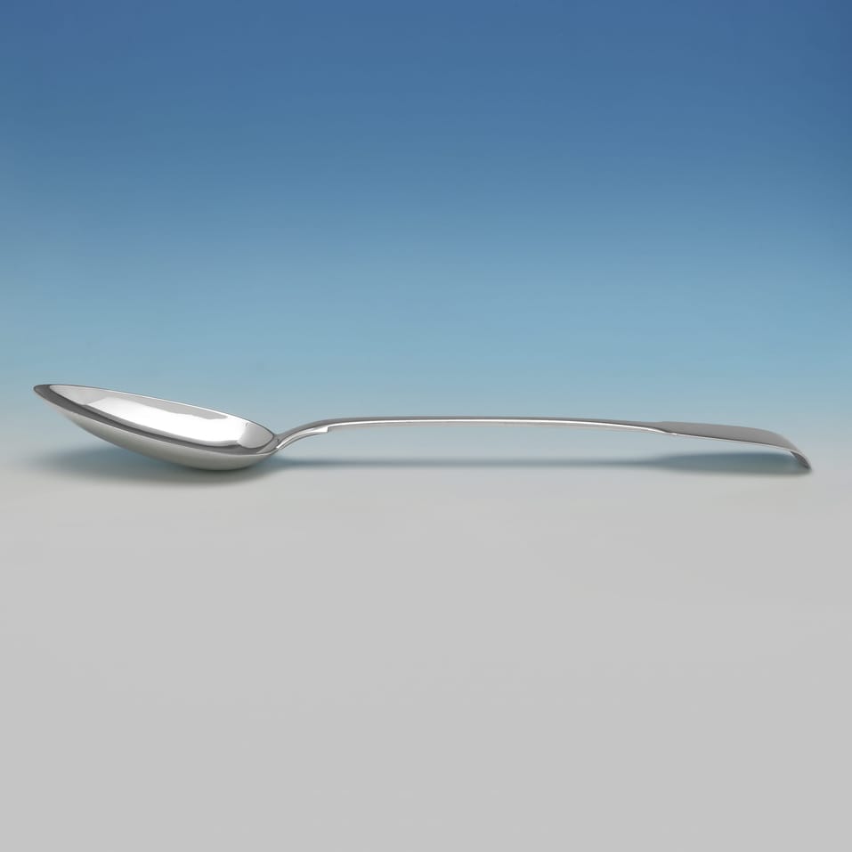 Antique Sterling Silver Pair of Basting Spoons - Mary Chawner, hallmarked in 1835 London - William IV - Image 3