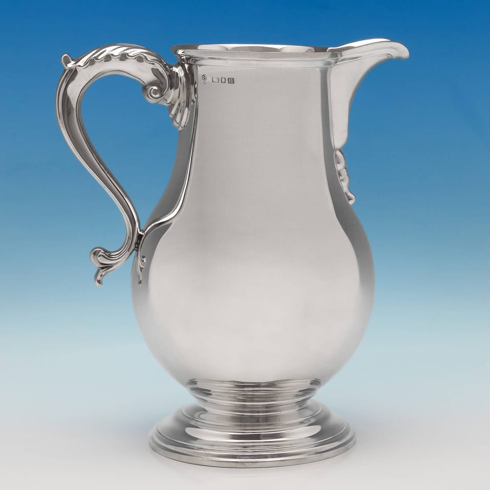 Sterling Silver 'Sparrow Beak' Beer Jug - Richard Comyns, hallmarked in 1928 London - George V