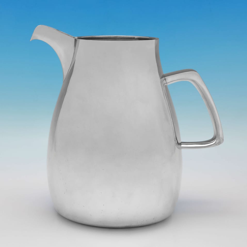 Sterling Silver Mid Century Beer Jug - Gerald Benney, hallmarked in 1965 London - Elizabeth II