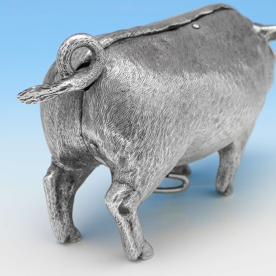 Antique Sterling Silver "Pig" Bell - William Hornby, hallmarked in 1904 London - Edwardian - Image 4