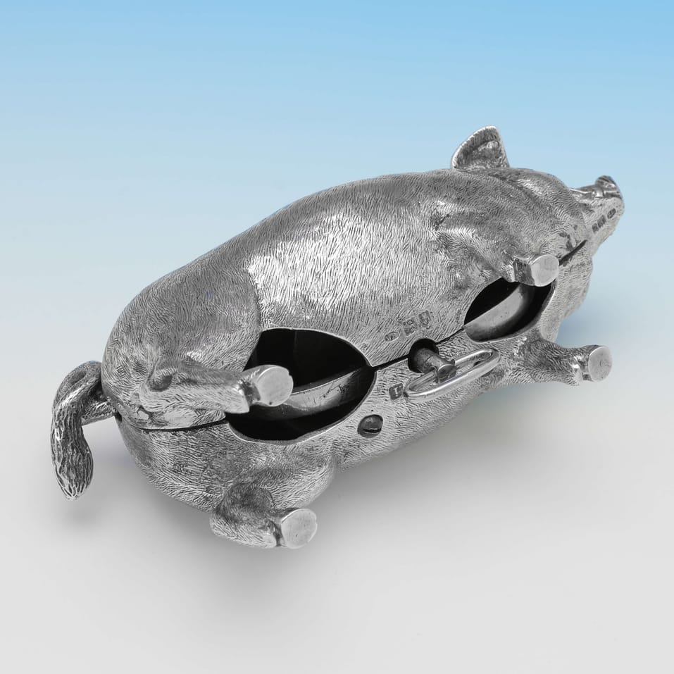 Antique Sterling Silver "Pig" Bell - William Hornby, hallmarked in 1904 London - Edwardian - Image 5