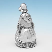 Sterling Silver Old Mother Hubbard Bell - Hamilton & Inches, hallmarked in 1931 Edinburgh - George V - Thumbnail 2