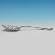 Antique Sterling Silver Set of 4 Berry Spoons - Thomas Levesley, hallmarked in 1898 Sheffield - Victorian - Thumbnail 4