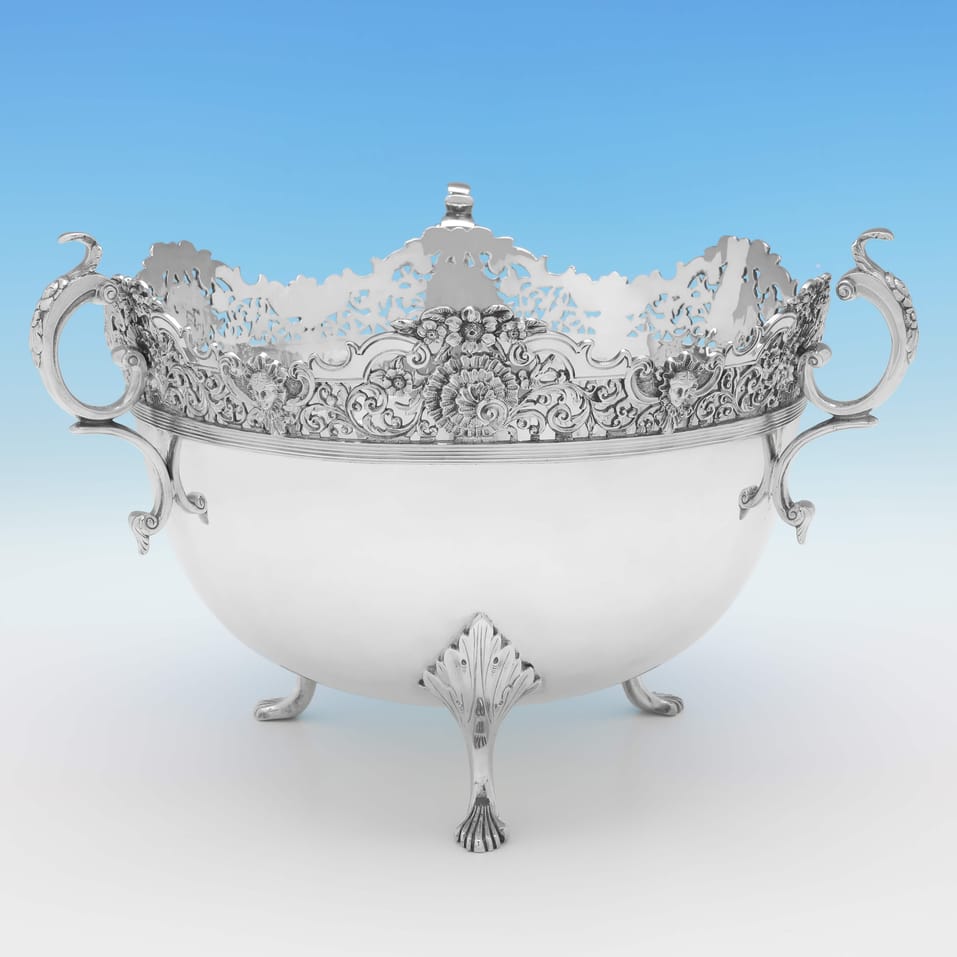 Antique Sterling Silver Scottish Bowl - James Weir, hallmarked in 1907 Glasgow - Edwardian - Image 1