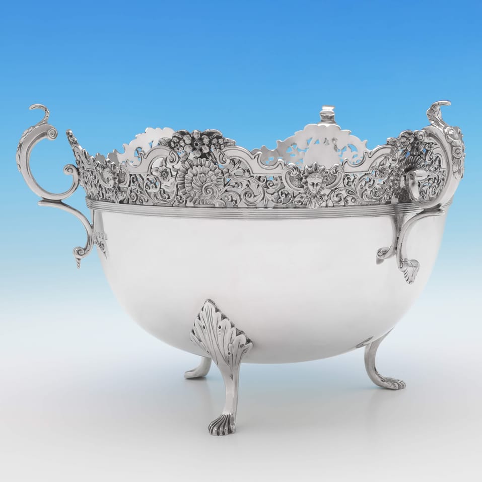 Antique Sterling Silver Scottish Bowl - James Weir, hallmarked in 1907 Glasgow - Edwardian - Image 2