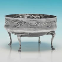 Antique Sterling Silver Arts & Crafts Bowl - Liberty & Co., hallmarked in 1900 London - Victorian - Thumbnail 1