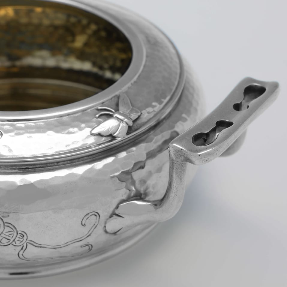 Antique Sterling Silver Aesthetic Design Bowl - Martin, Hall & Co., hallmarked in 1879 London - Victorian - Image 5