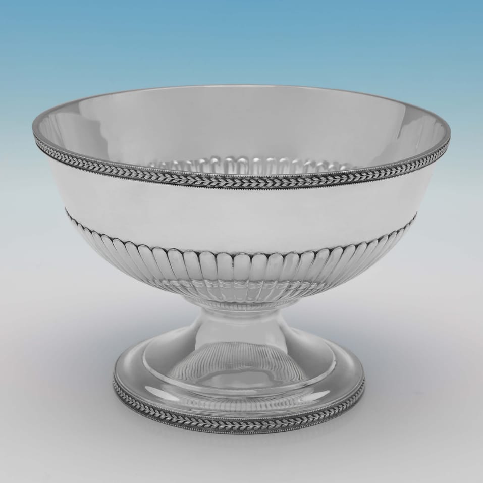 Antique Sterling Silver Bowl - John Emes, hallmarked in 1803 London - George III - Image 1