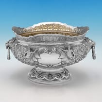 Antique Sterling Silver Armada Pattern Bowl - Elkington & Co., hallmarked in 1905 London - Edwardian - Thumbnail 1