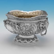 Antique Sterling Silver Armada Pattern Bowl - Elkington & Co., hallmarked in 1905 London - Edwardian - Thumbnail 2