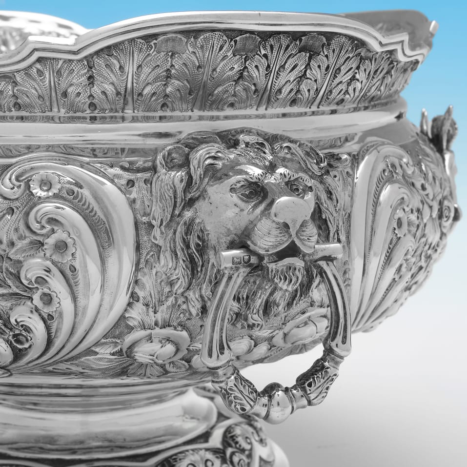 Antique Sterling Silver Armada Pattern Bowl - Elkington & Co., hallmarked in 1905 London - Edwardian - Image 4