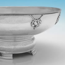 Sterling Silver Bowl - A. E. Jones, hallmarked in 1924 Birmingham - George V - Thumbnail 3