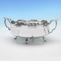 Antique Sterling Silver Oval Bowl - Ollivant & Botsford, hallmarked in 1907 Sheffield - Edwardian - Thumbnail 3