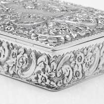 Antique Sterling Silver Dressing Table Box - Nathan & Hayes, hallmarked in 1899 Chester - Victorian - Thumbnail 4