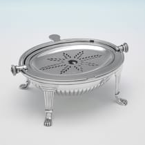 Sterling Silver Revolving Top Butter Dish - Mappin & Webb, hallmarked in 1924 Sheffield - George V - Thumbnail 2