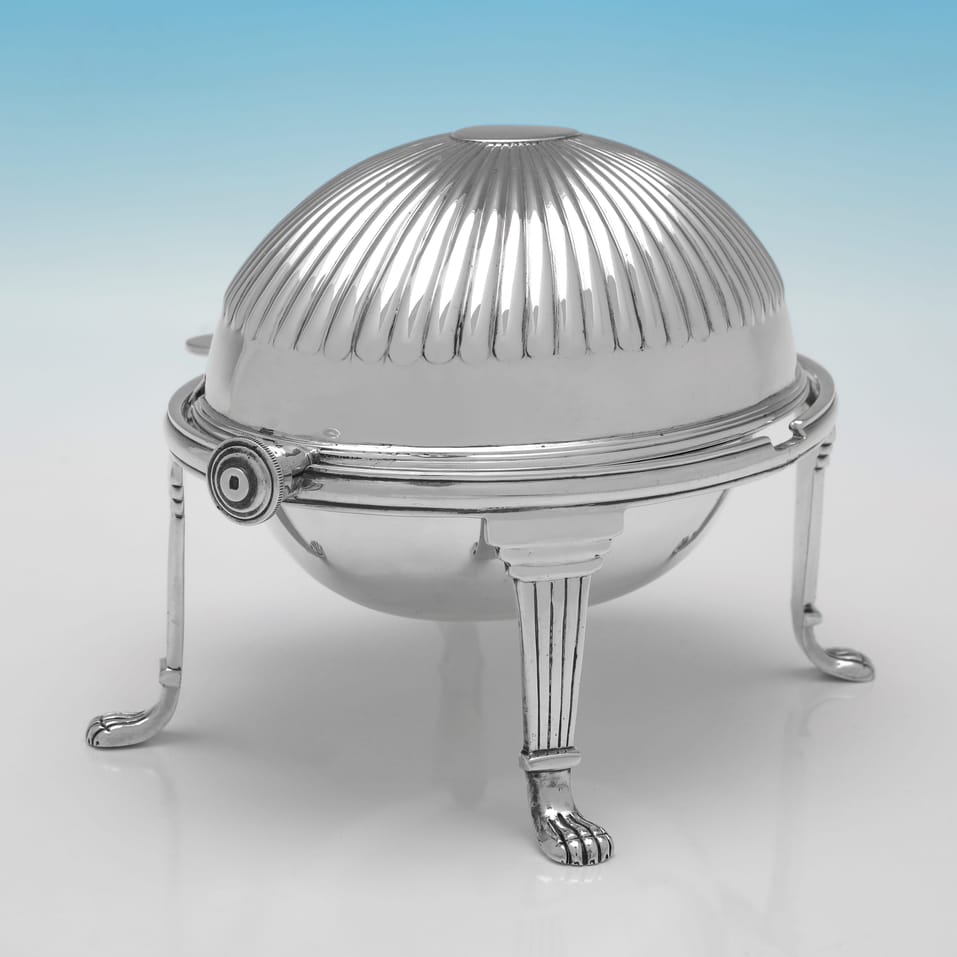 Sterling Silver Revolving Top Butter Dish - Mappin & Webb, hallmarked in 1924 Sheffield - George V - Image 4