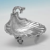 Antique Sterling Silver Pair of Butter Dishes - George Fox, hallmarked in 1908 London - Edwardian - Thumbnail 2