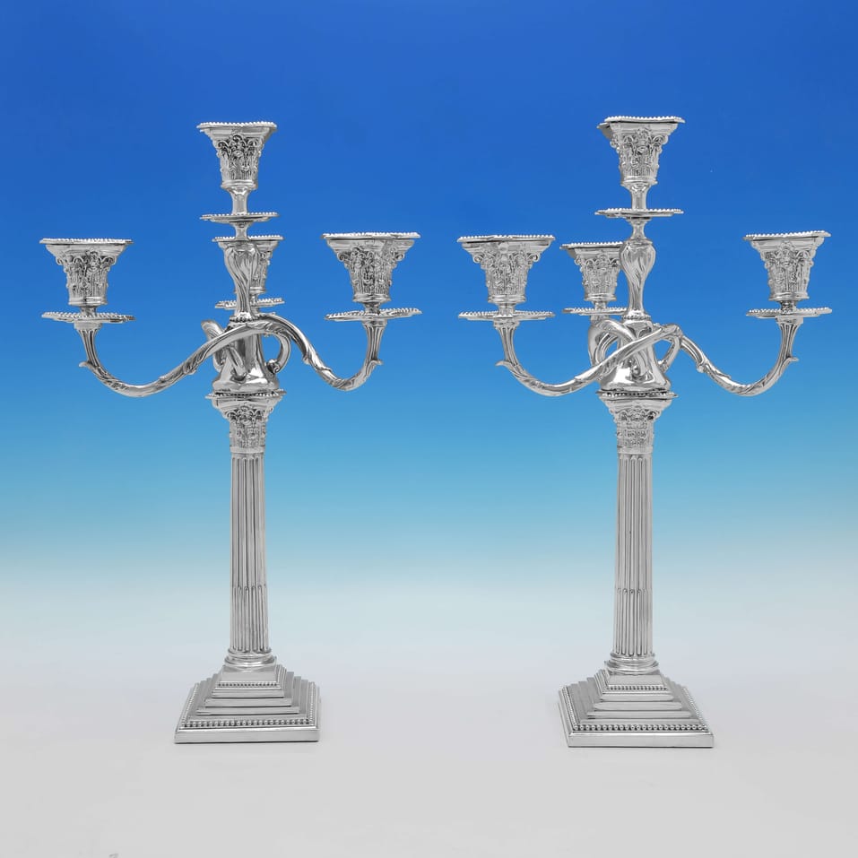 Antique Silver Plate Candelabra - Spurrier & Company, made circa 1890 - Victorian