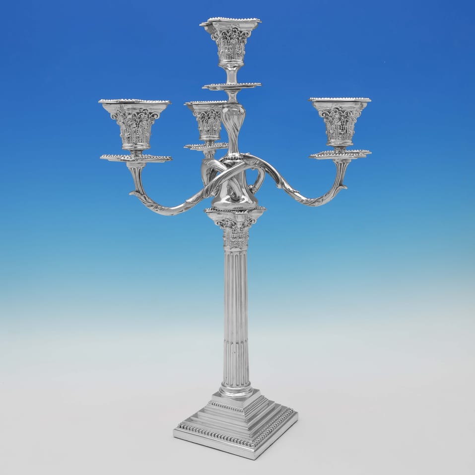 Antique Silver Plate Candelabra - Spurrier & Company, made circa 1890 - Victorian - Image 2