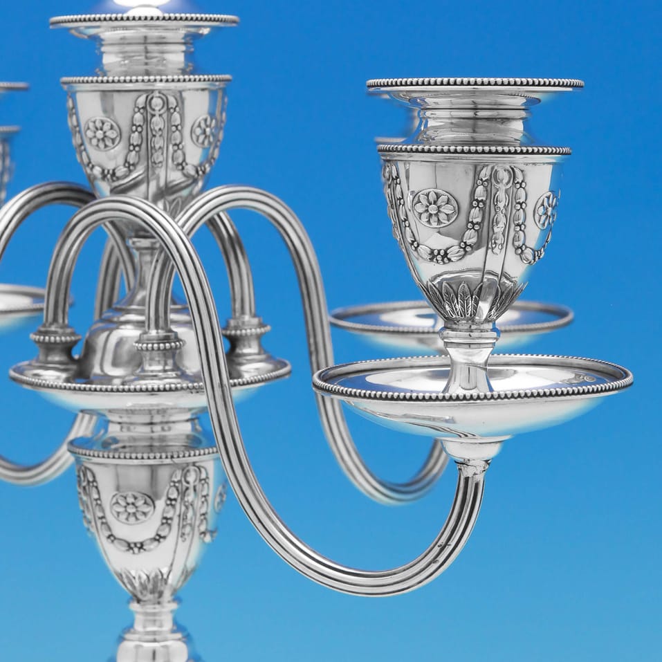 Antique Sterling Silver Candelabra - Elkington & Co., hallmarked in 1890 London - Victorian - Image 2