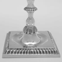 Sterling Silver Pair of Candelabra - E. Barnard, hallmarked in 1972 London - Elizabeth II - Thumbnail 5