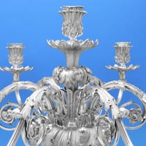 Antique Sterling Silver Candelabrum Centrepiece - William Bateman & Daniel Ball, hallmarked in 1840 London - Victorian - Thumbnail 3