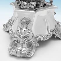 Antique Sterling Silver Candelabrum Centrepiece - William Bateman & Daniel Ball, hallmarked in 1840 London - Victorian - Thumbnail 8