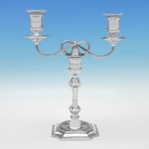 Antique Sterling Silver Pair of Candelabra - Elkington & Co., hallmarked in 1893 Birmingham - Victorian - Thumbnail 2