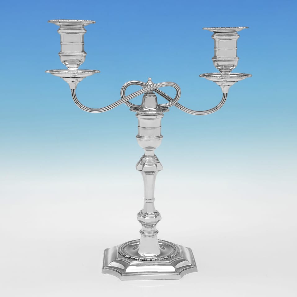 Antique Sterling Silver Pair of Candelabra - Elkington & Co., hallmarked in 1893 Birmingham - Victorian - Image 2