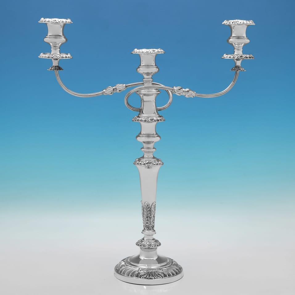 Sterling Silver Pair of Candelabra - Ellis & Co, hallmarked in 1926 London - George V - Image 2