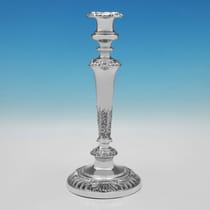 Sterling Silver Pair of Candelabra - Ellis & Co, hallmarked in 1926 London - George V - Thumbnail 4