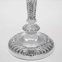 Sterling Silver Pair of Candelabra - Ellis & Co, hallmarked in 1926 London - George V - Thumbnail 7