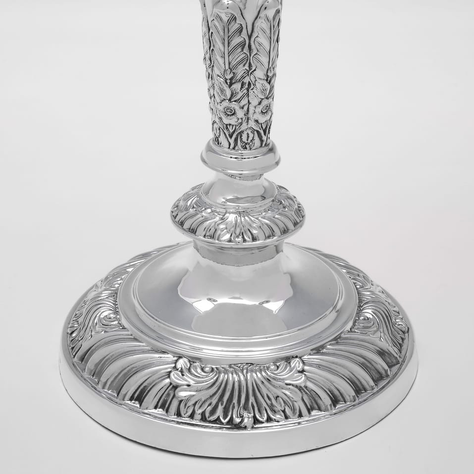 Sterling Silver Pair of Candelabra - Ellis & Co, hallmarked in 1926 London - George V - Image 7