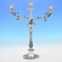 Antique Sterling Silver Candelabra Suite - hallmarked in 1847 London - Victorian - Thumbnail 5