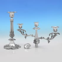 Antique Sterling Silver Candelabra Suite - hallmarked in 1847 London - Victorian - Thumbnail 6